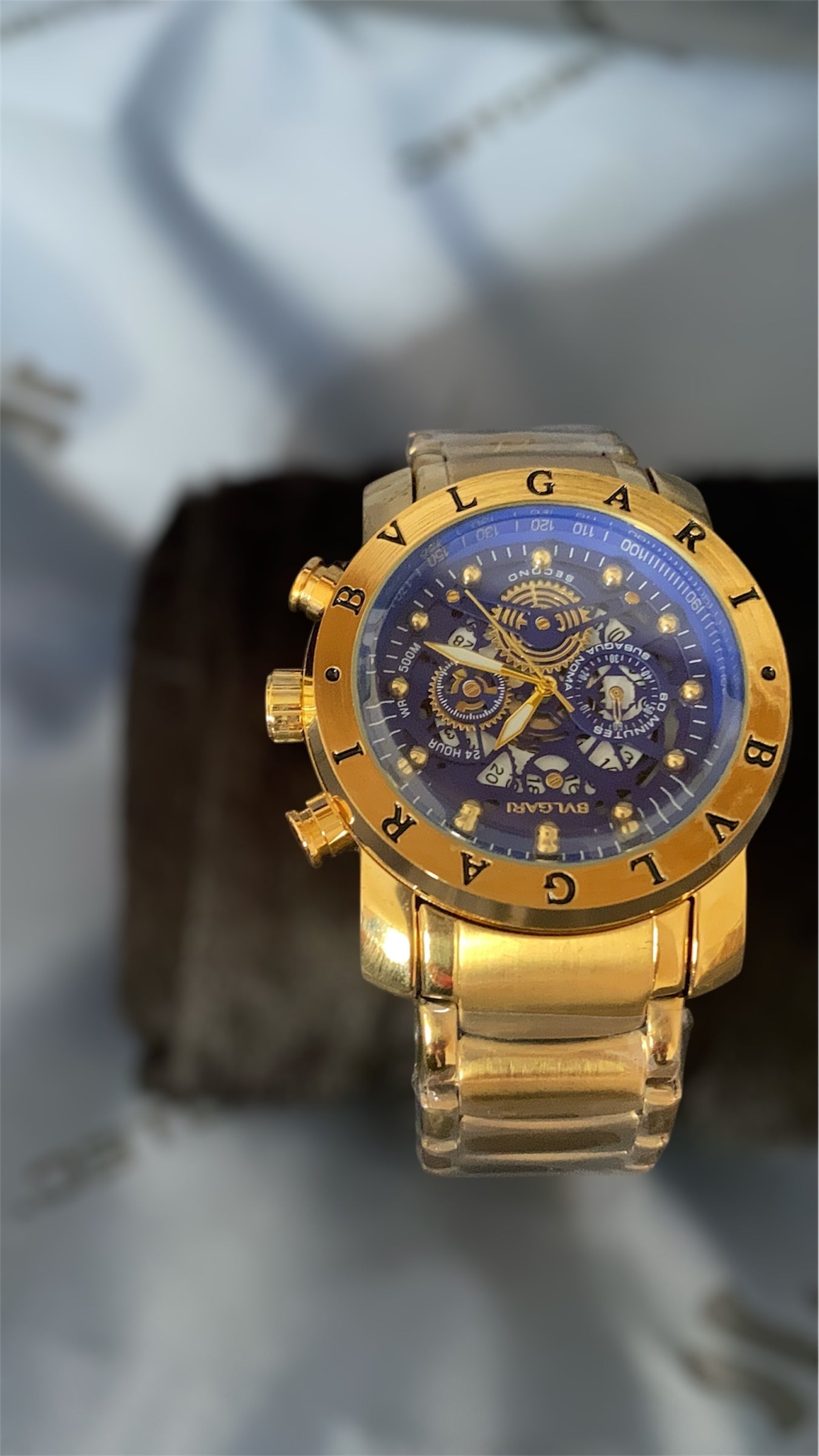 BVLGARI SKELETON azul